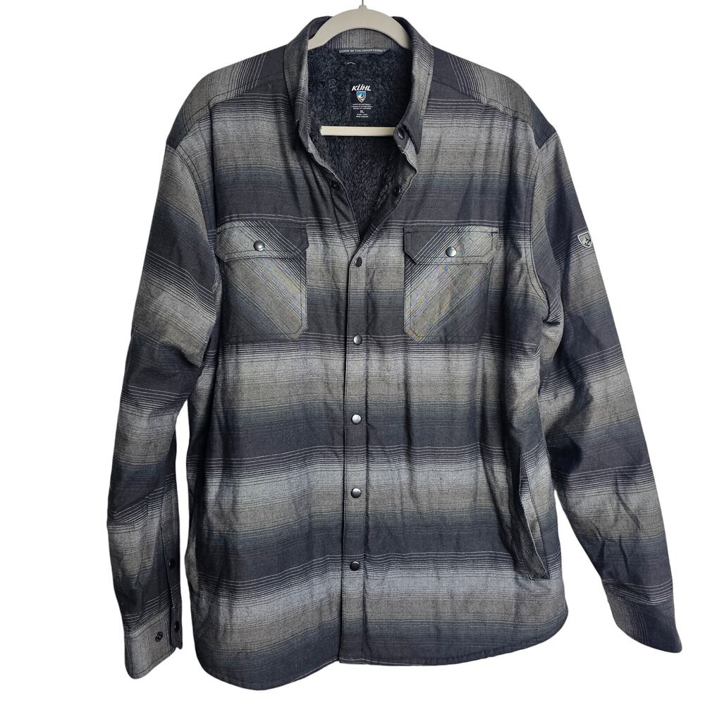 Kuhl Mens Joyrydr Shacket Size XL Flannel Shirt Jacket Snap Up Gorpcore Outdoor